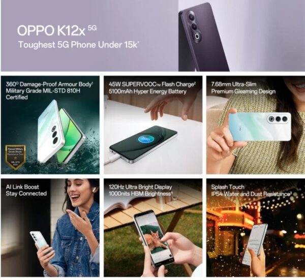 Oppo K12X 6/128 5G Midnight Violet - Image 6