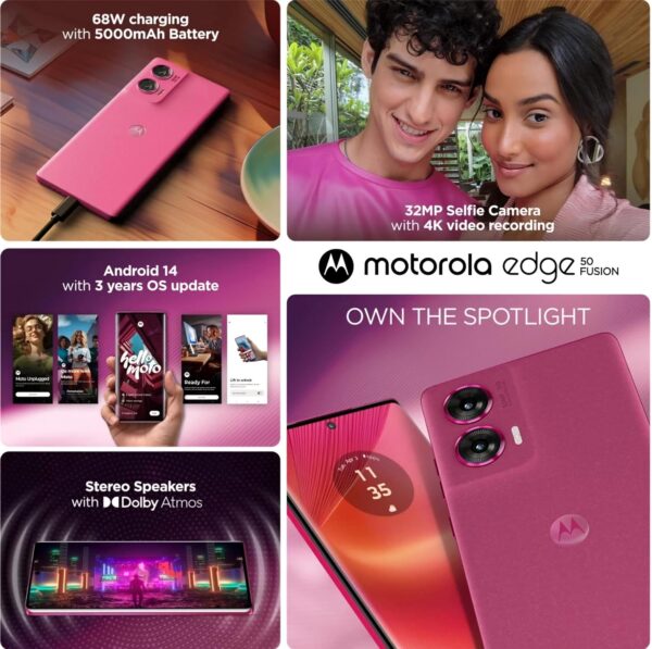 MOTO EDGE 50 FUSION 8/128 Hot Pink - Image 3