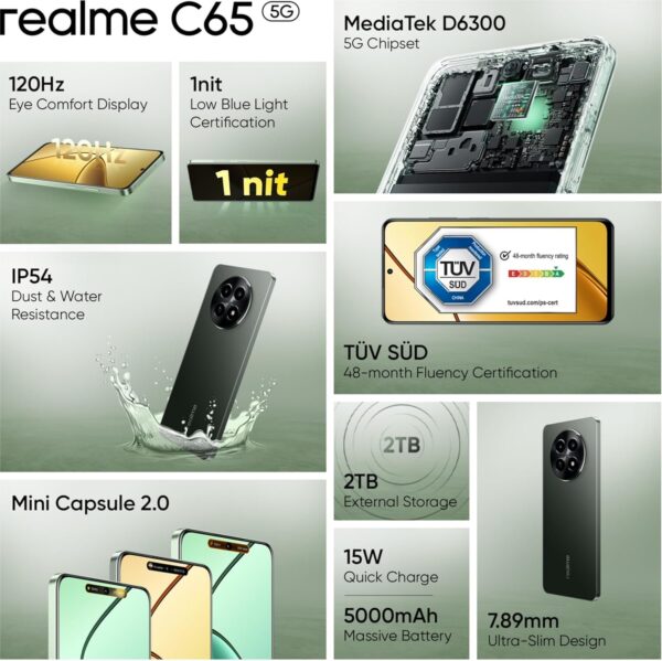 Realme C65 5G 4GB+64GB Glowing Black - Image 7