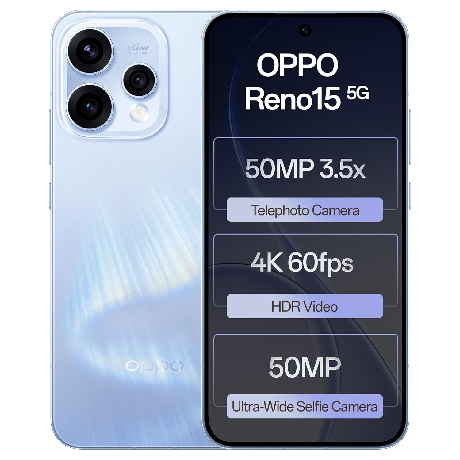 Oppo Reno 15 5g 8+256 Aurora Blue