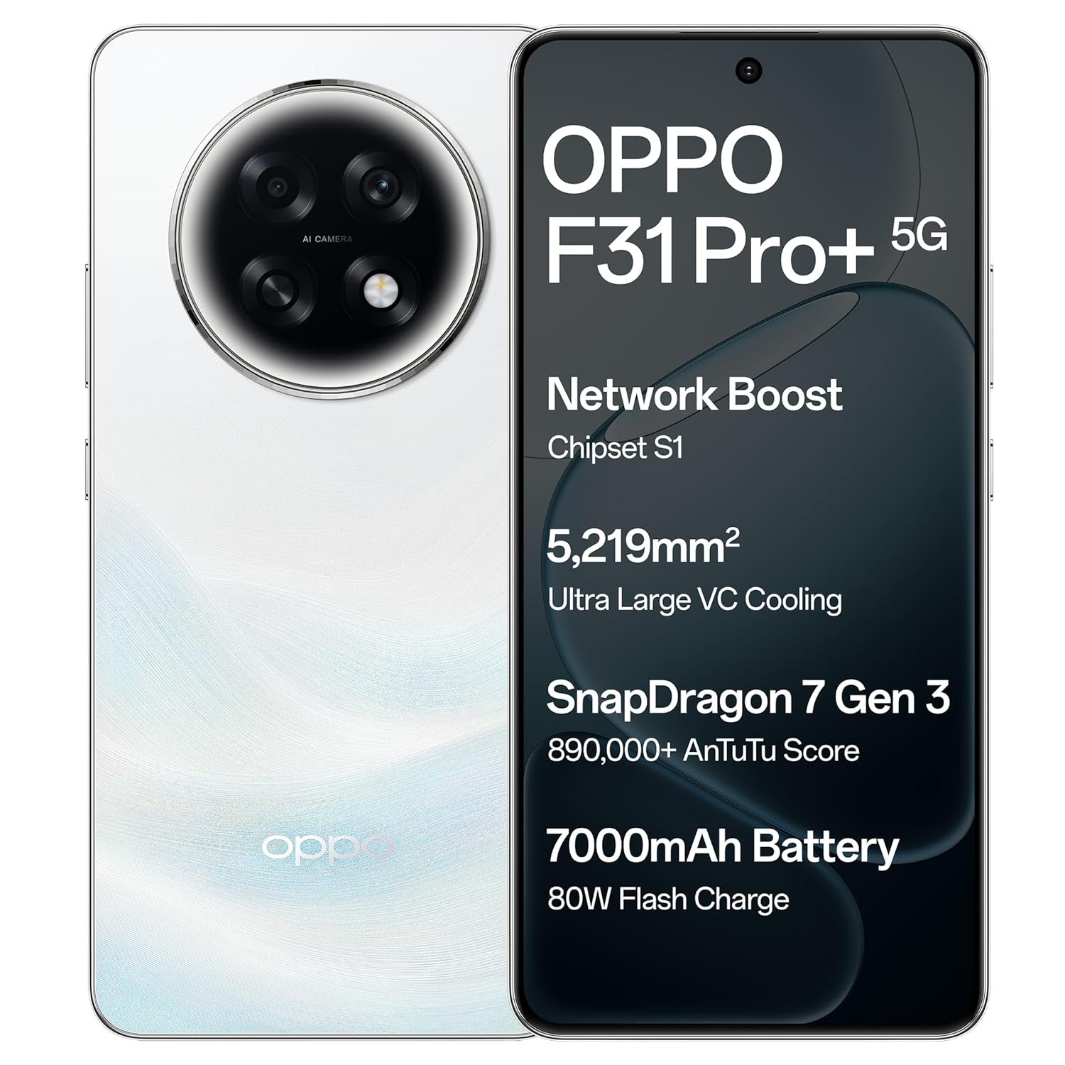 Oppo F31 pro+ 5g 12+256gb Himalayan White